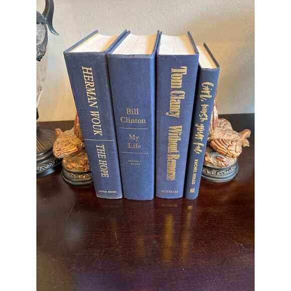 Modern Hardback Books by Color. Shades of Deep Blue set of 4 - Picture 1 of 6